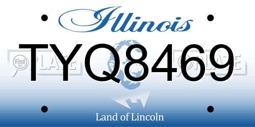 TYQ8469 Illinois License Plate
