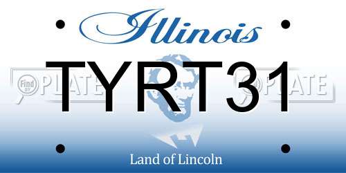 TYRT31 Illinois License Plate