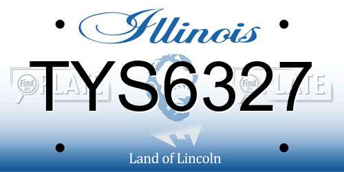 TYS6327 Illinois License Plate