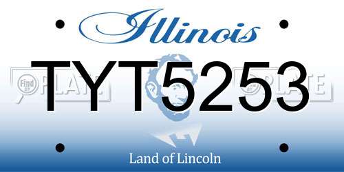 TYT5253 Illinois License Plate