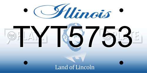 TYT5753 Illinois License Plate