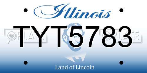TYT5783 Illinois License Plate