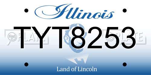 TYT8253 Illinois License Plate