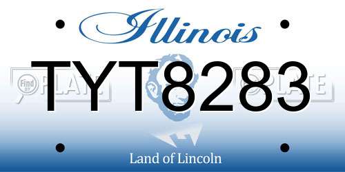 TYT8283 Illinois License Plate