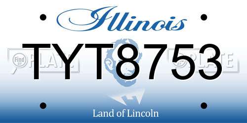 TYT8753 Illinois License Plate
