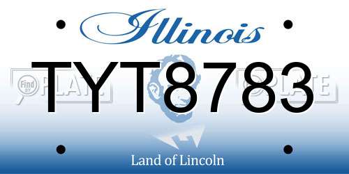 TYT8783 Illinois License Plate