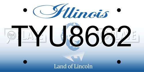 TYU8662 Illinois License Plate