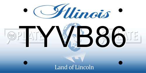 TYVB86 Illinois License Plate