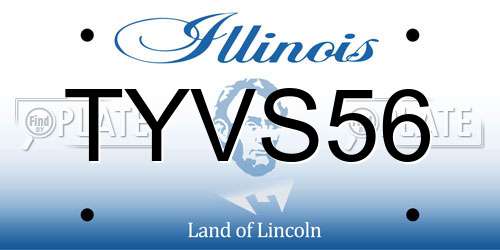 TYVS56 Illinois License Plate