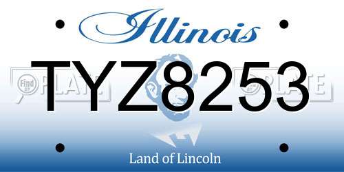 TYZ8253 Illinois License Plate