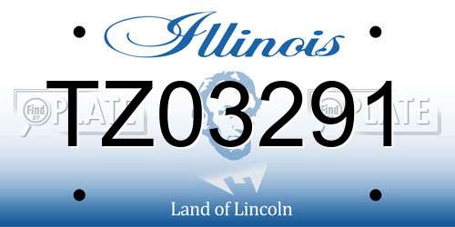 TZ03291 Illinois License Plate