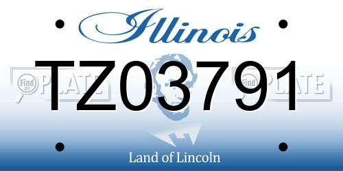 TZ03791 Illinois License Plate