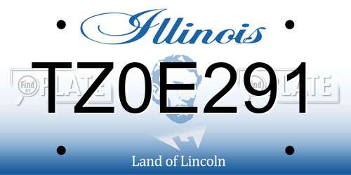 TZ0E291 Illinois License Plate