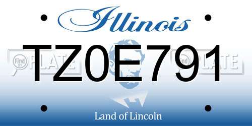 TZ0E791 Illinois License Plate