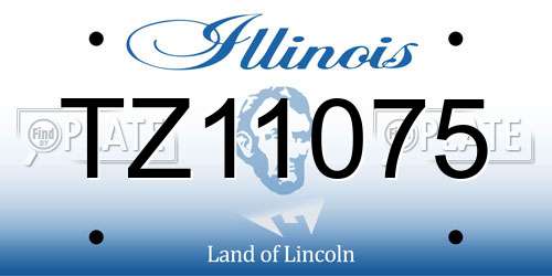 TZ11075 Illinois License Plate