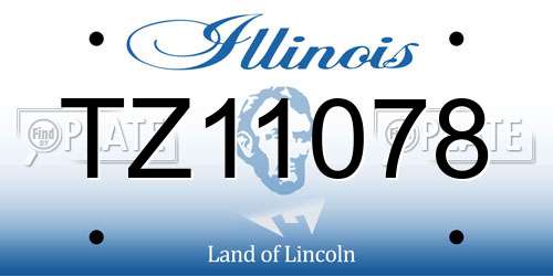 TZ11078 Illinois License Plate