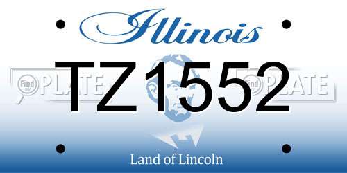 TZ1552 Illinois License Plate