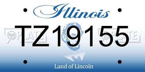 TZ19155 Illinois License Plate
