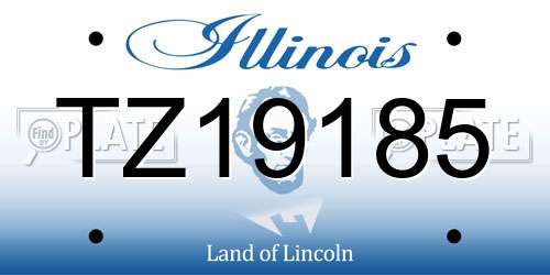 TZ19185 Illinois License Plate