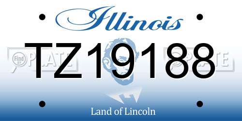 TZ19188 Illinois License Plate