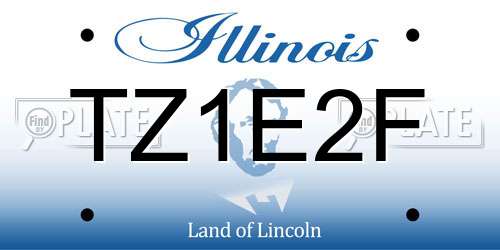TZ1E2F Illinois License Plate