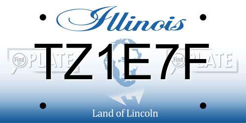 TZ1E7F Illinois License Plate