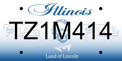 TZ1M414 Illinois License Plate