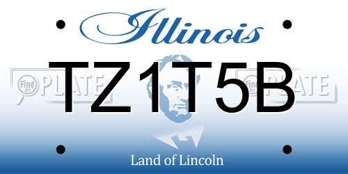 TZ1T5B Illinois License Plate