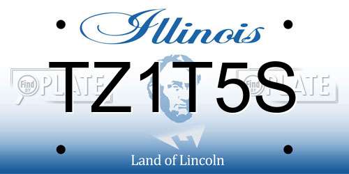 TZ1T5S Illinois License Plate