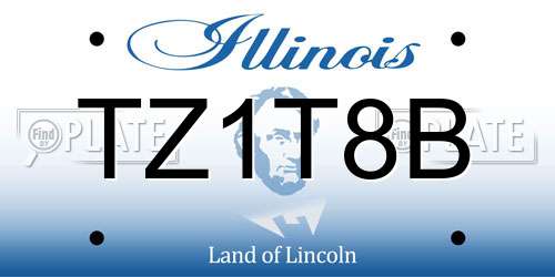 TZ1T8B Illinois License Plate