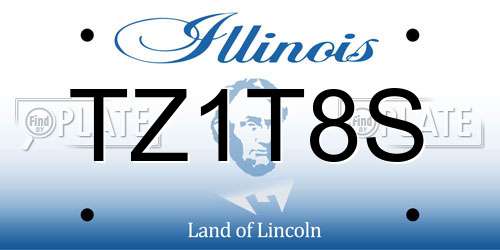 TZ1T8S Illinois License Plate