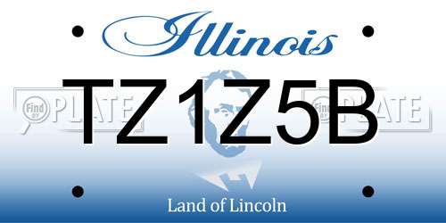 TZ1Z5B Illinois License Plate