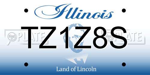 TZ1Z8S Illinois License Plate