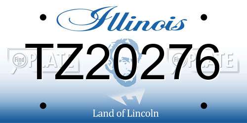 TZ20276 Illinois License Plate