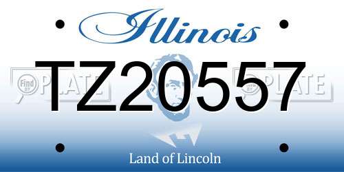 TZ20557 Illinois License Plate