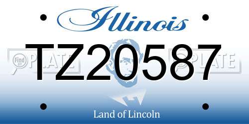 TZ20587 Illinois License Plate