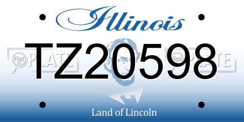 TZ20598 Illinois License Plate
