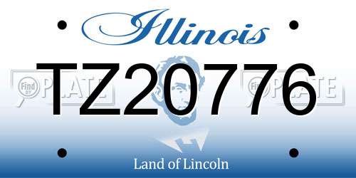 TZ20776 Illinois License Plate