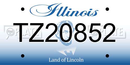 TZ20852 Illinois License Plate