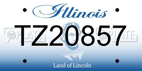 TZ20857 Illinois License Plate
