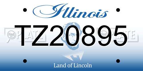 TZ20895 Illinois License Plate