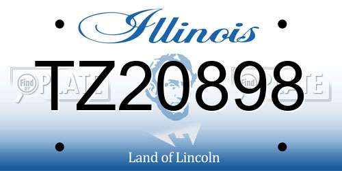 TZ20898 Illinois License Plate