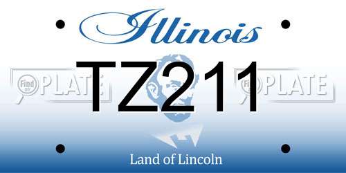 TZ211 Illinois License Plate