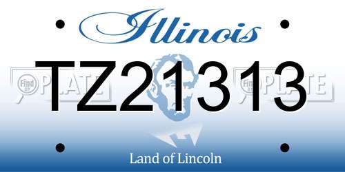 TZ21313 Illinois License Plate