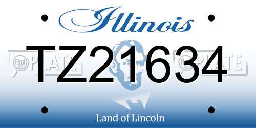 TZ21634 Illinois License Plate