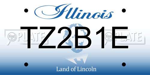 TZ2B1E Illinois License Plate