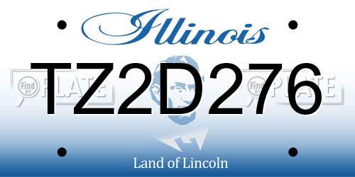 TZ2D276 Illinois License Plate