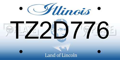 TZ2D776 Illinois License Plate