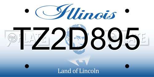 TZ2D895 Illinois License Plate