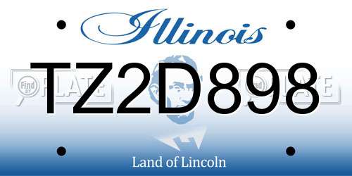 TZ2D898 Illinois License Plate